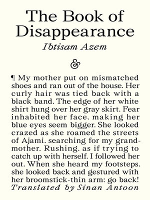 cover image of The Book of Disappearance